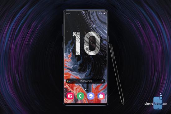 三星Note10渲染圖曝光：居中打孔，后置四攝鏡頭